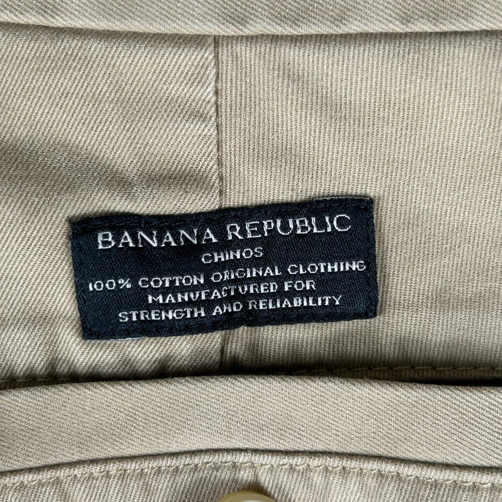 Banana Republic Pants Mens 35x32 Emerson Chino Classic Fit Flat Front